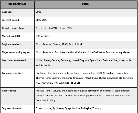 Viral and Non-Viral Vector Manufacturing Market